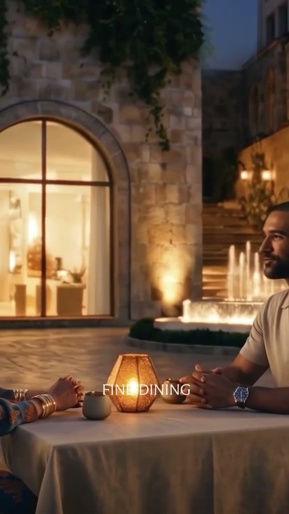 Complete source frame with the printed caption Fine Dining