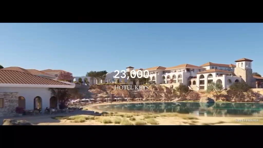 Complete frame showing 23,000 hotel keys