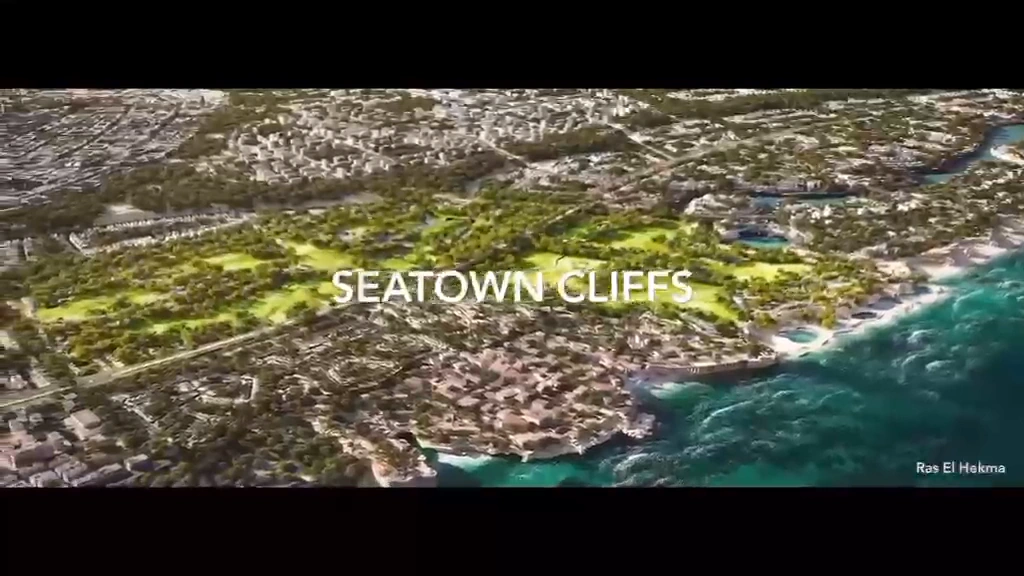 Complete supplied source frame with the printed label Seatown Cliffs