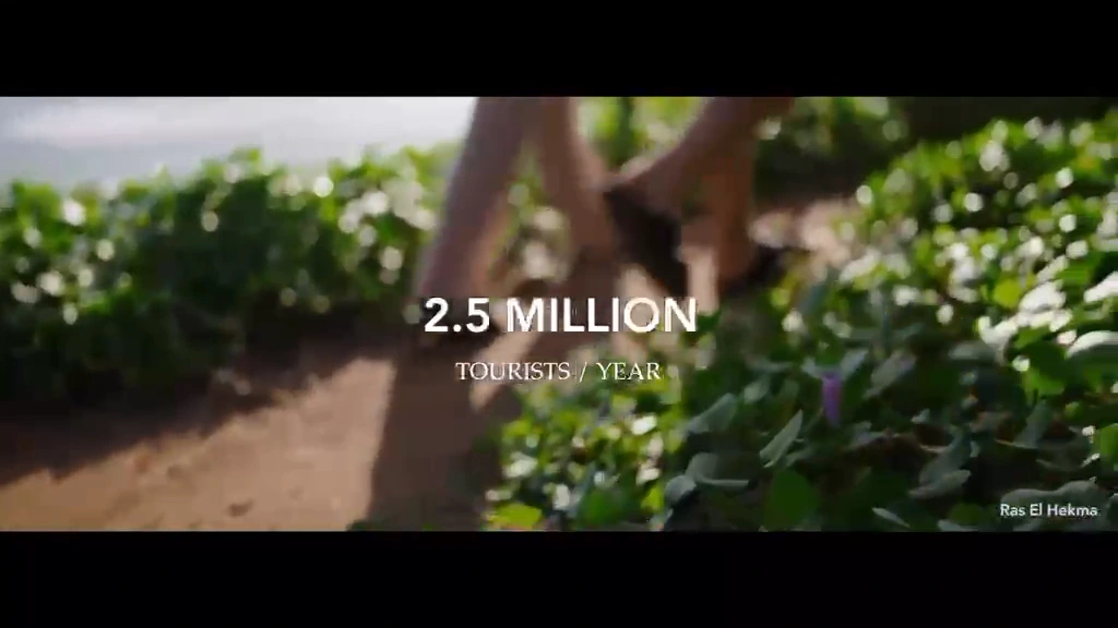 Complete frame showing 2.5 million tourists / year
